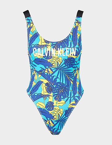 Calvin Klein Swim Tropical Logo Swimming Costume