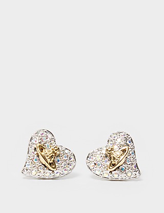 Vivienne Westwood Tiny Diam Heart Earrings