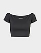 Black Calvin Klein Jeans Milano Bardot T-Shirt