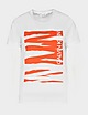 White/Orange Calvin Klein Womenswear Zebra Print T-Shirt