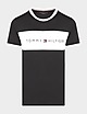 Black/White Tommy Hilfiger Lounge Chest & Sleeve Logo T-Shirt