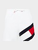 White Tommy Hilfiger Diagonal Flag Swim Shorts