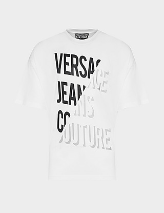 Versace Jeans Couture Split Text Reflective T-Shirt