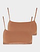 Brown Calvin Klein Underwear CK One 2-Pack Tonal Strap Bras