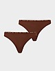 Brown Calvin Klein Underwear CK One 2-Pack Tonal Thongs