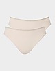 White Calvin Klein Underwear CK One Plus Size 2-Pack Tonal Thongs
