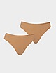 Brown Calvin Klein Underwear CK One Plus Size 2-Pack Tonal Thongs