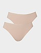 Brown/Brown Calvin Klein CK One Plus Size 2-Pack Tonal Thongs