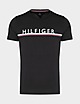 Black Tommy Hilfiger Corp Stripe T-Shirt