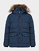 Blue Pyrenex Authentic Fur Jacket