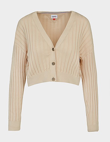 Tommy Jeans Cropped Ribbed Cardigan