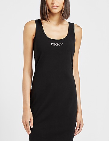 DKNY Rhinestone Logo Tank Dress