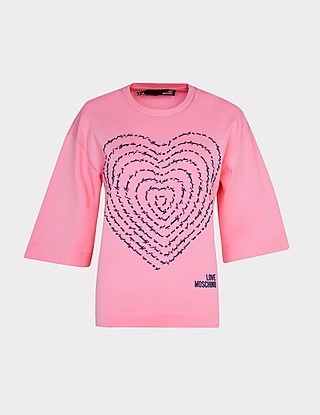 Love Moschino Swirl Logo T-Shirt