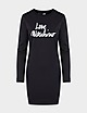 Black Love Moschino Script Logo Dress