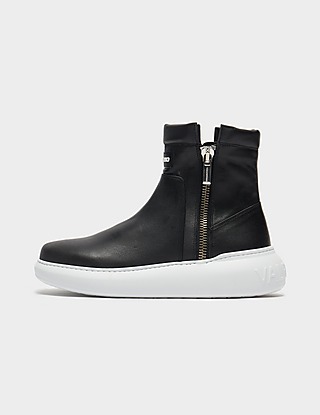 Valentino Shoes Leather Zip Sneaker Boots