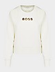White BOSS Gold Logo Sweatshirt