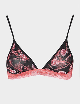 Calvin Klein Underwear Floral Mesh Triangle Bra