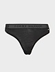 Black Tommy Hilfiger Underwear Tonal Thong