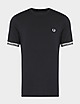 Black Fred Perry Space Dye Tipped T-Shirt