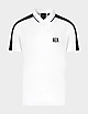White Armani Exchange Flocked Logo Polo Shirt