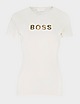 White BOSS Gold Logo T-Shirt