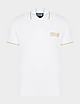 White Versace Jeans Couture Classic Gold Text Polo Shirt