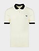 White Fred Perry Space Dye Tipped Polo Shirt