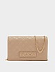 Brown Love Moschino Quilted Box Chain Bag