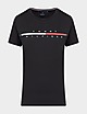 Black Tommy Hilfiger Corp Split Logo T-Shirt