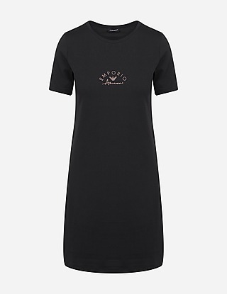 Emporio Armani Embellished T-Shirt Dress