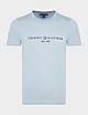 Blue Tommy Hilfiger Embroidered Logo T-Shirt