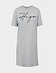 Grey HUGO Signature T-Shirt Dress