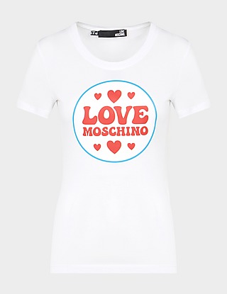 Love Moschino Round Heart Logo T-Shirt