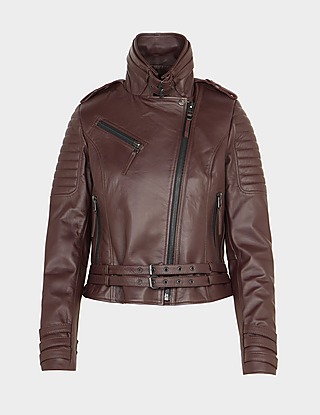 BODA SKINS Jaws Bordo Leather Jacket