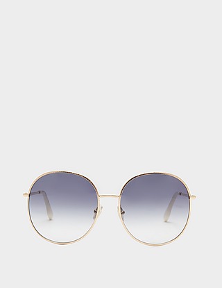 Victoria Beckham Oval Metal Sunglasses