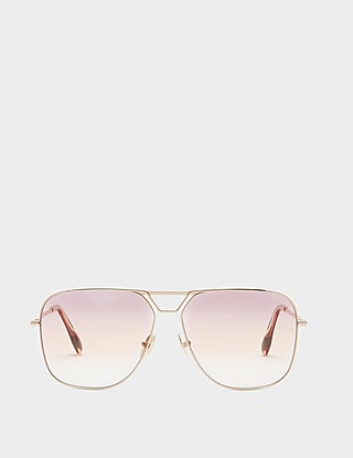 Victoria Beckham Oversized Pink Lens Sunglasses