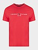 Red Tommy Hilfiger Embroidered Logo T-Shirt