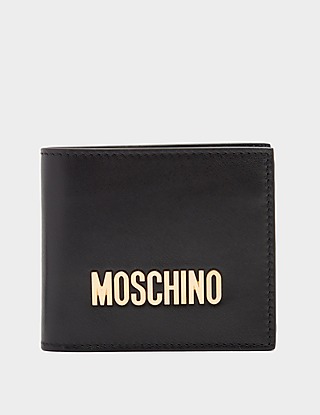 Moschino Logo Leather Billfold Wallet