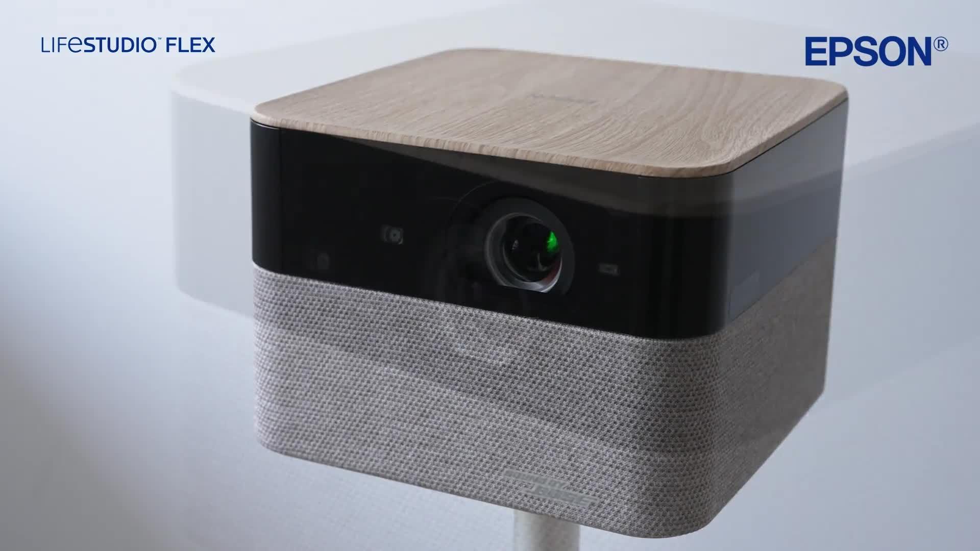 Epson Lifestudio Flex EF-72 Oak, Portable Smart Projector, Sound