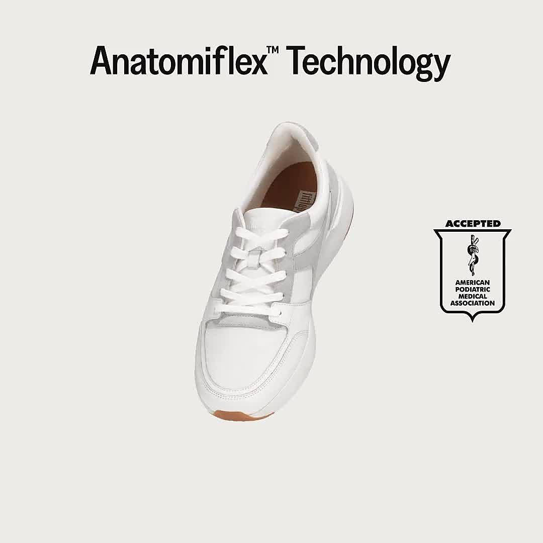 Men's Anatomiflex Leather-Fabric-Polyester-Suede Sneakers | FitFlop US
