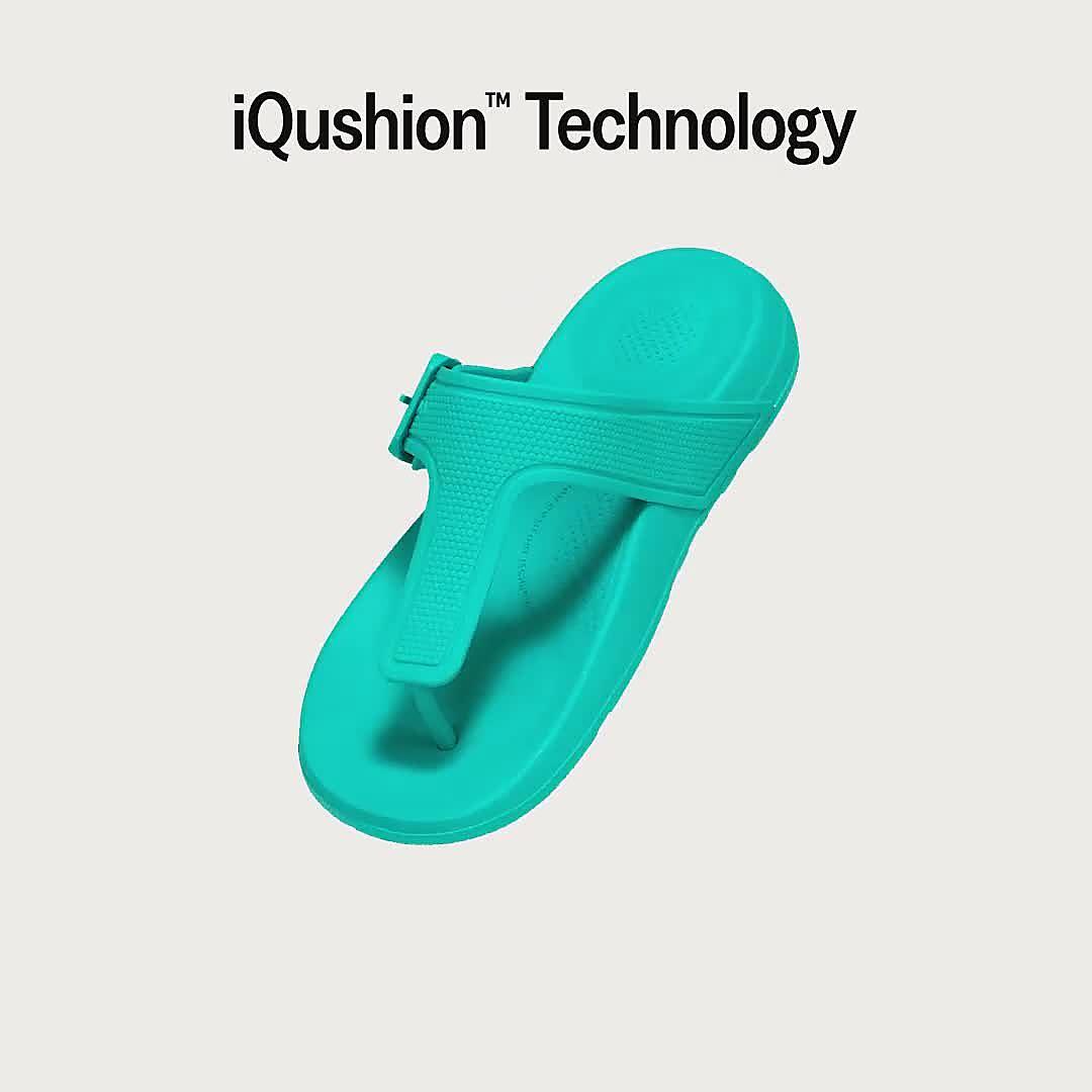 Women's iQushion Adjustable Buckle Flip-Flops