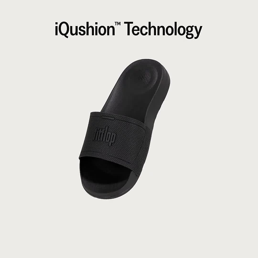 Women's Iqushion Rubber Slides | FitFlop US