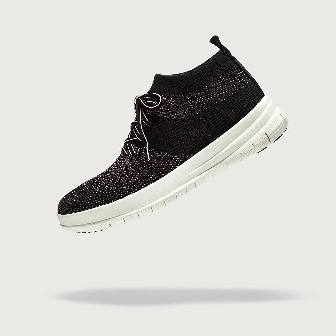 black high top slip on sneakers