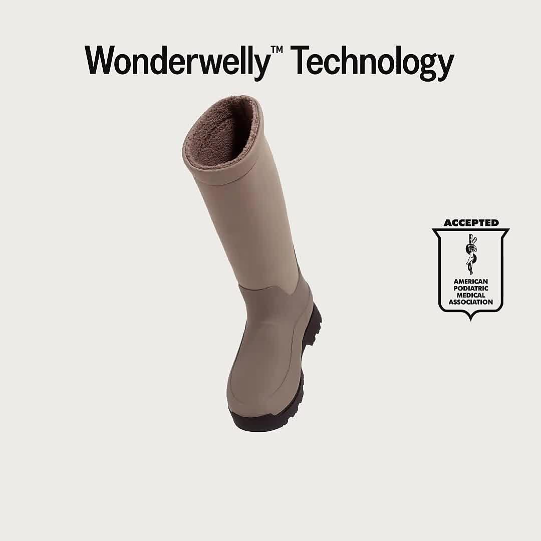 Women's Wonderwelly-Atb Natural-Rubber-Mix Welly-Boots | FitFlop US