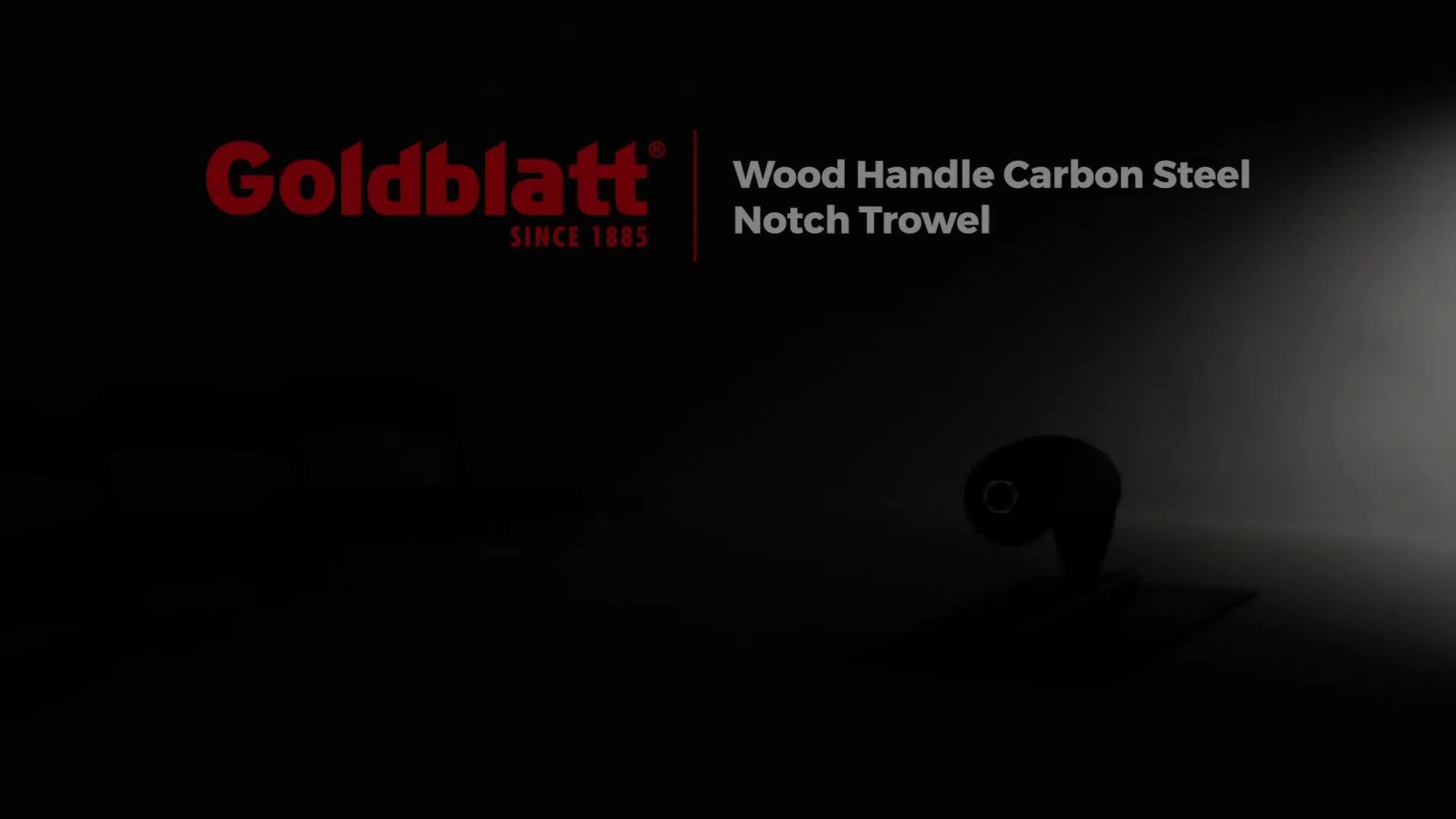 Goldblatt Wood Handle Square Notched Trowel