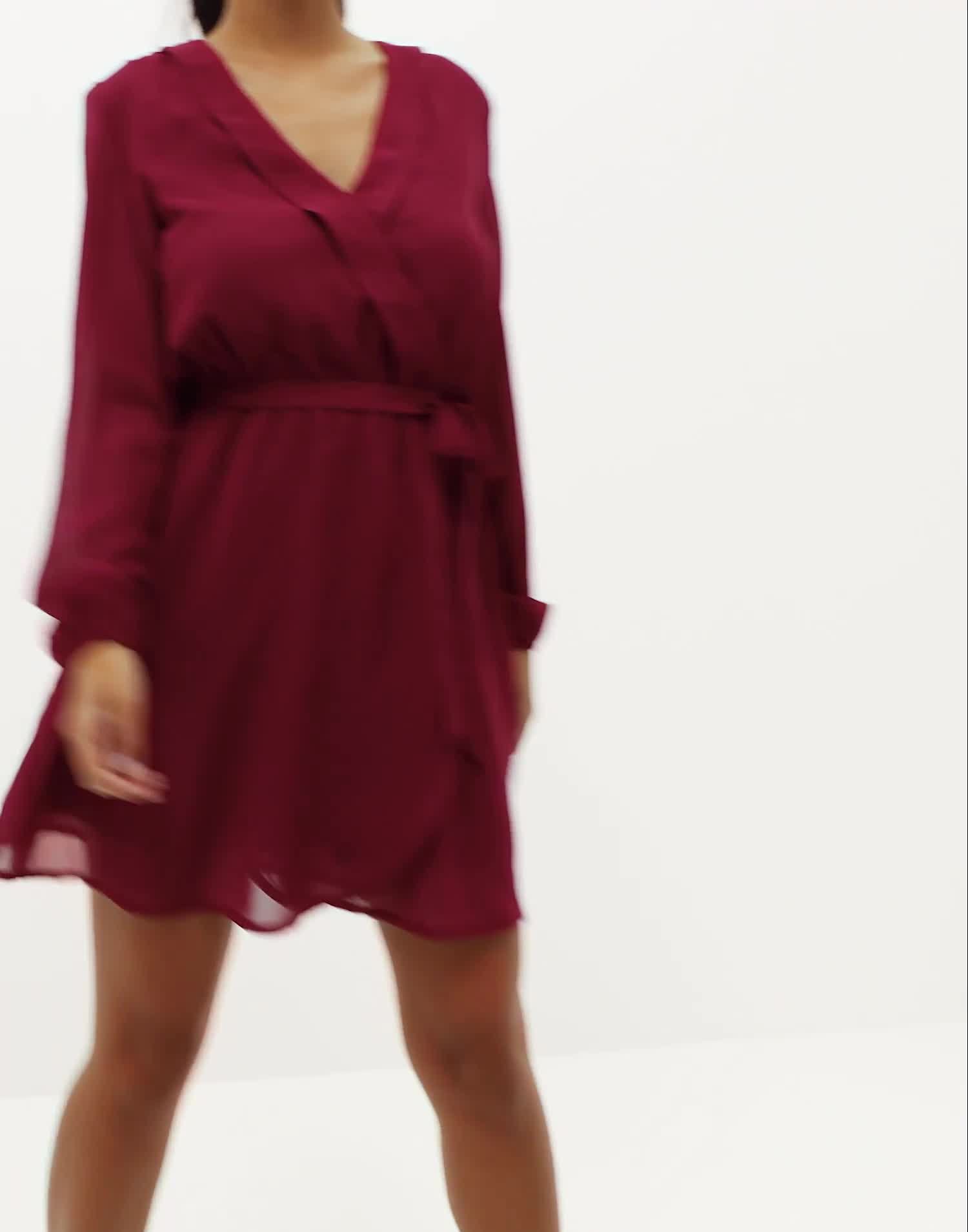 nelly burgundy dress