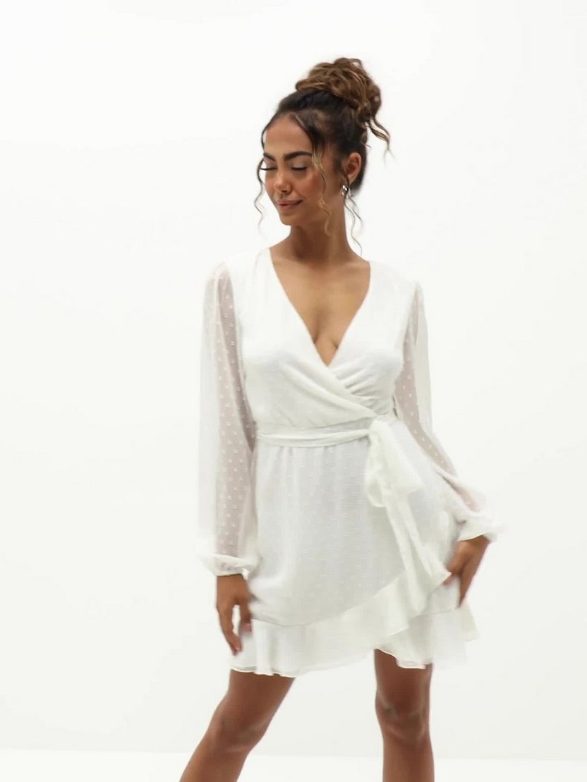 Stunning Wrap Dress White NLY Trend 