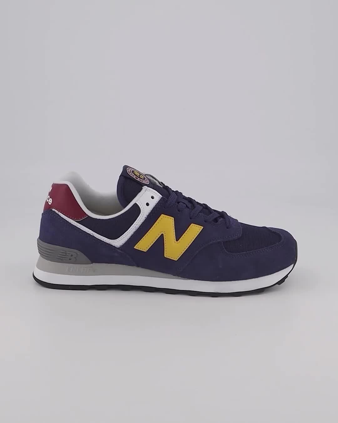 New Balance 574 Navy Blue And Yellow | vlr.eng.br