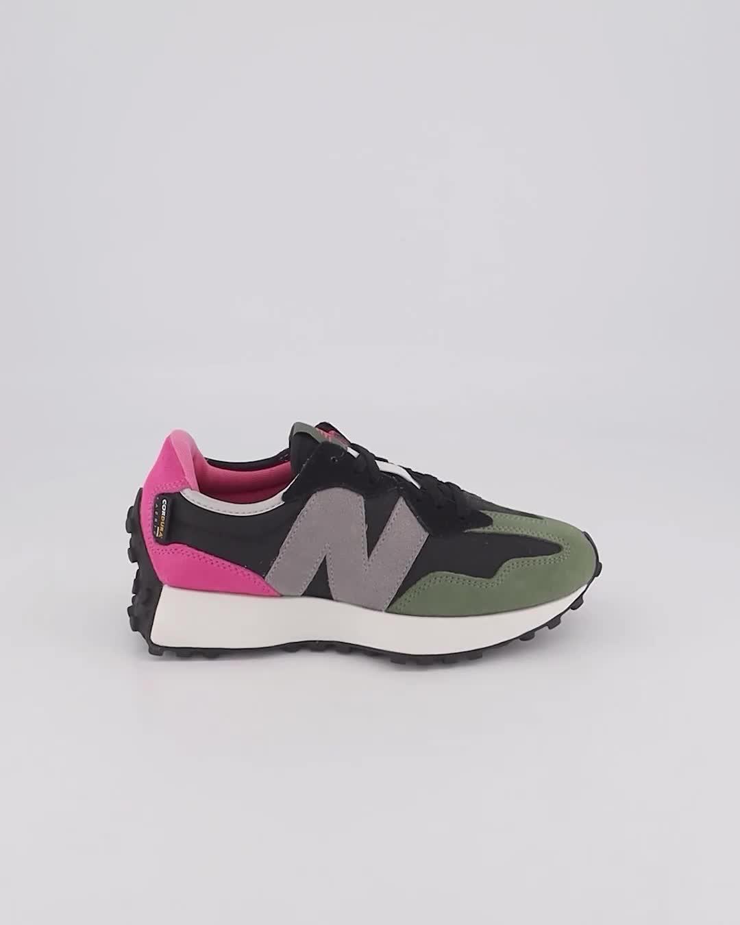 New Balance 327 Trainers Black Green Pink Women s Trainers