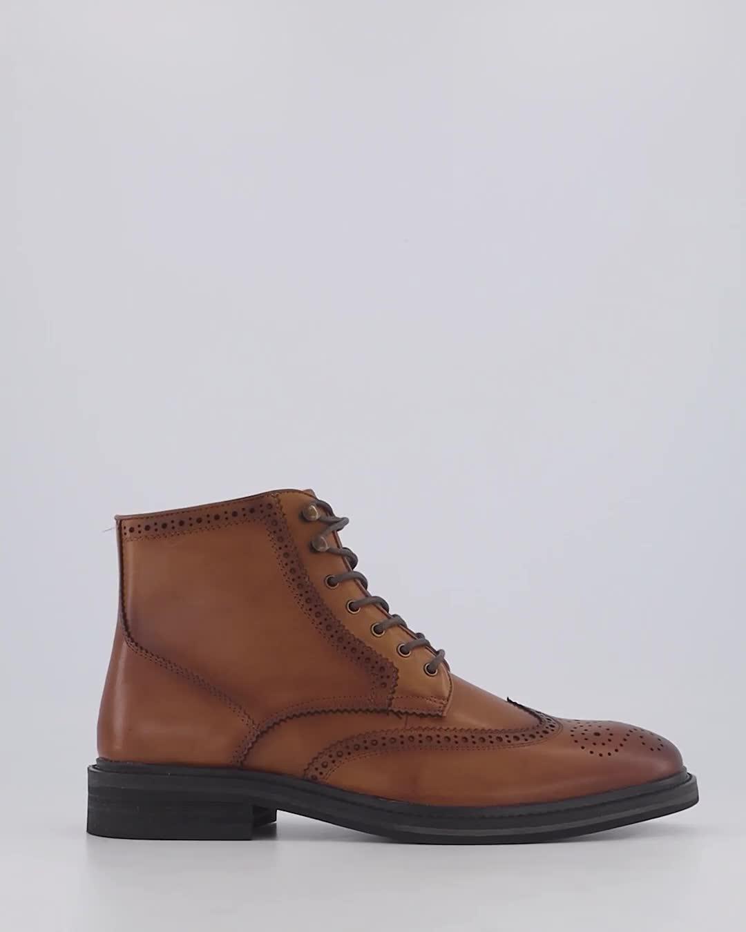 Burntwood Zip Ankle Lace Brogue Boots
